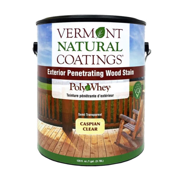 Exterior Wood Stain - PolyWhey® Vermont Natural Coating 6 Caspian Clear 1