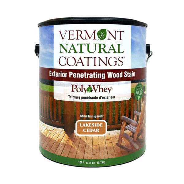 Exterior Wood Stain - PolyWhey® Vermont Natural Coating 10 Lakeside Cedar