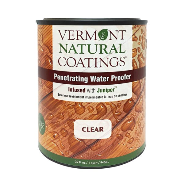 Exterior Wood Waterproofer - Juniper Infused - Vermont Natural Coating 2 Waterproof Sealer Clear 1