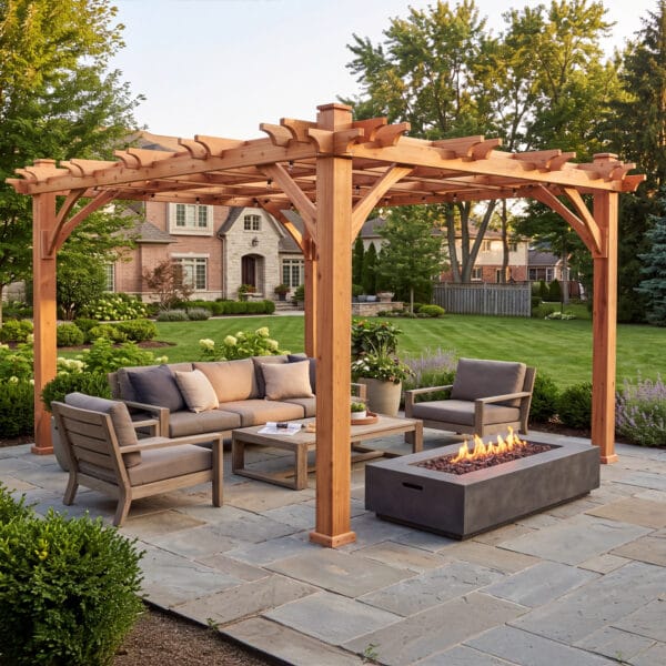 10x10 Cedar Pergola Outdoor Living Today Western Red Cedar Pergola. Without Canopy Kit 1