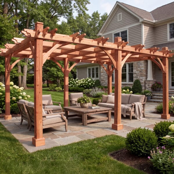 10x16 Cedar Pergola Outdoor Living Today Western Red Cedar Pergola. Without Canopy Kit 3
