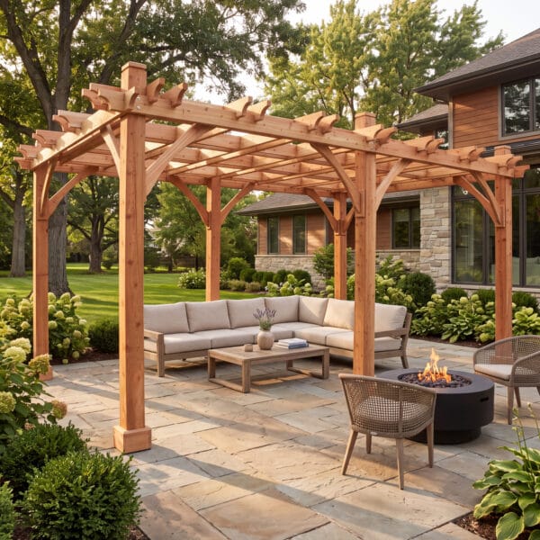 12x16 Cedar Pergola Outdoor Living Today Western Red Cedar Pergola. Without Canopy Kit 5