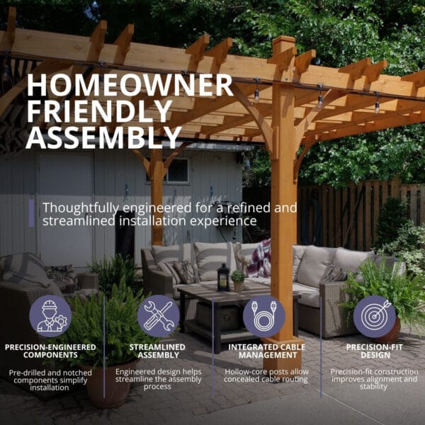 Breeze Pergola Western Red Cedar Shed Kit Outdoor Living Today Cedar Pergola and Canopy Kits No Canopy 1