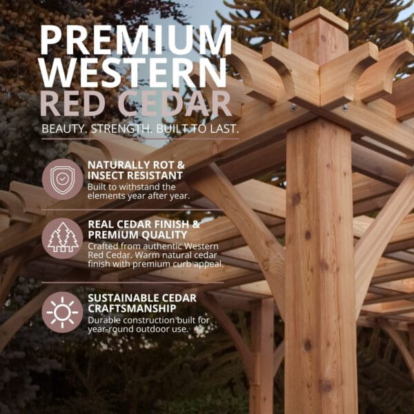 Breeze Pergola Western Red Cedar Shed Kit Outdoor Living Today Cedar Pergola and Canopy Kits No Canopy 2